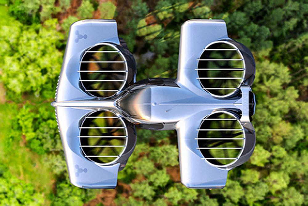 H1 top view while in flight H1 top view while in flight